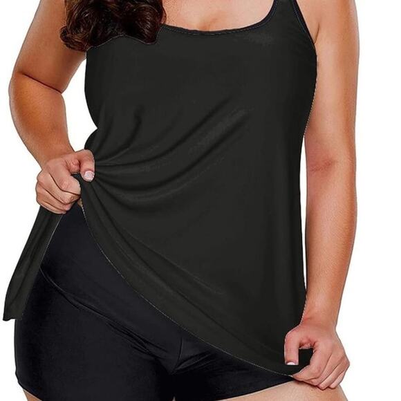 2025 Tankini Swimsuits Tummy Control Flowy Swimwear Two Piece Boyshorts NWT S - Picture 4 of 4